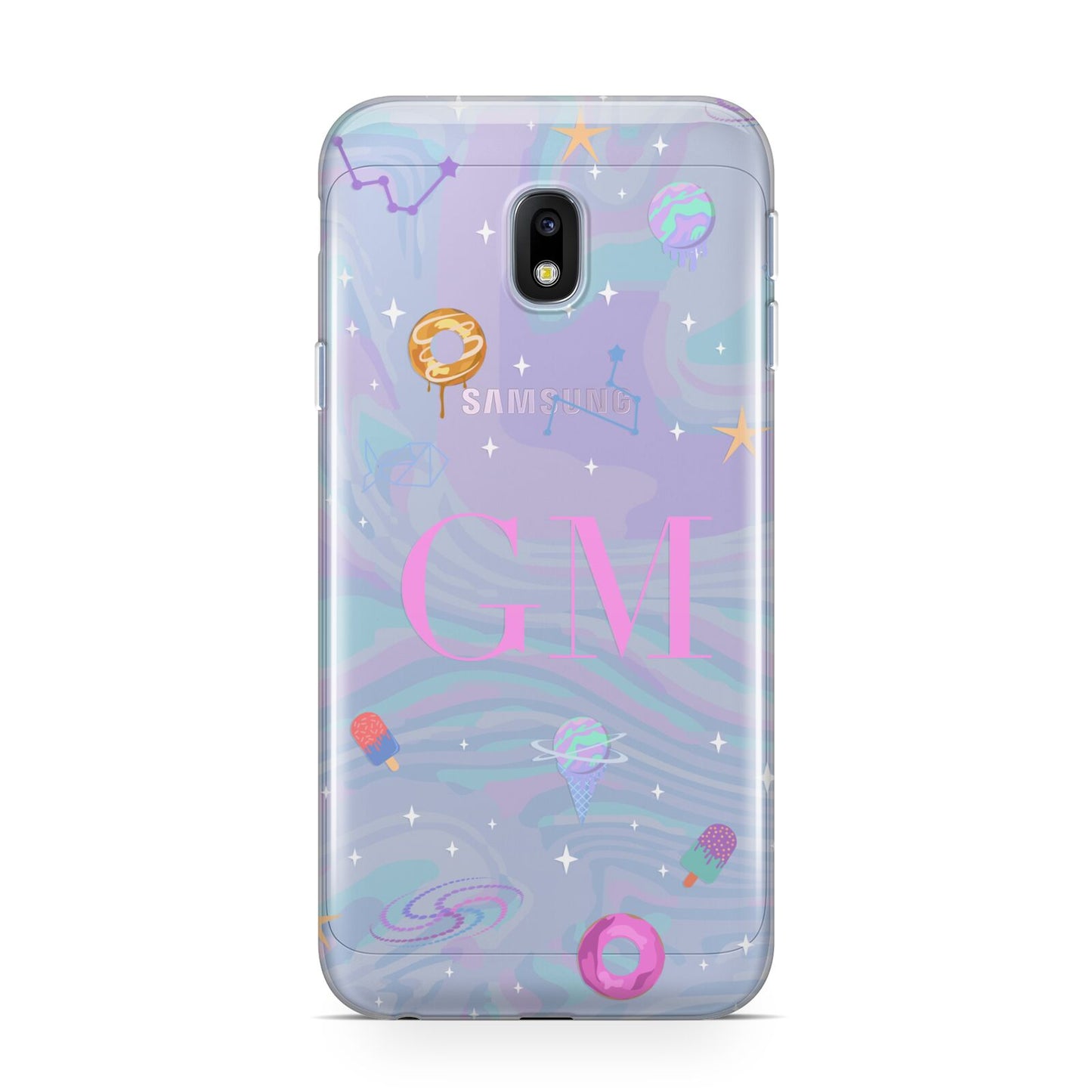 Inky Galactic Scene Personalised Initials Samsung Galaxy J3 2017 Case