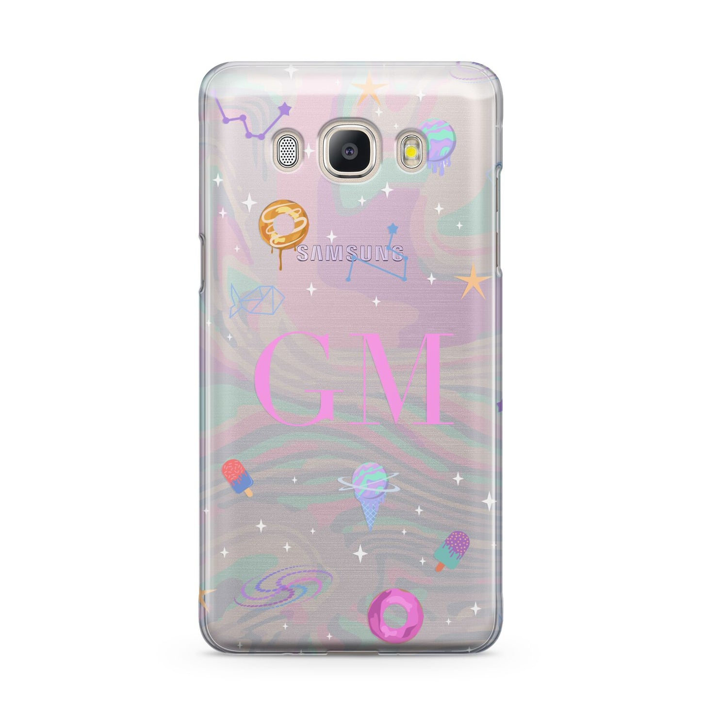 Inky Galactic Scene Personalised Initials Samsung Galaxy J5 2016 Case