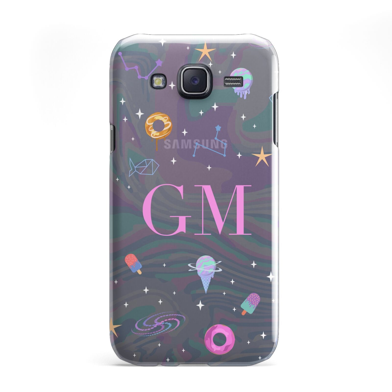 Inky Galactic Scene Personalised Initials Samsung Galaxy J5 Case