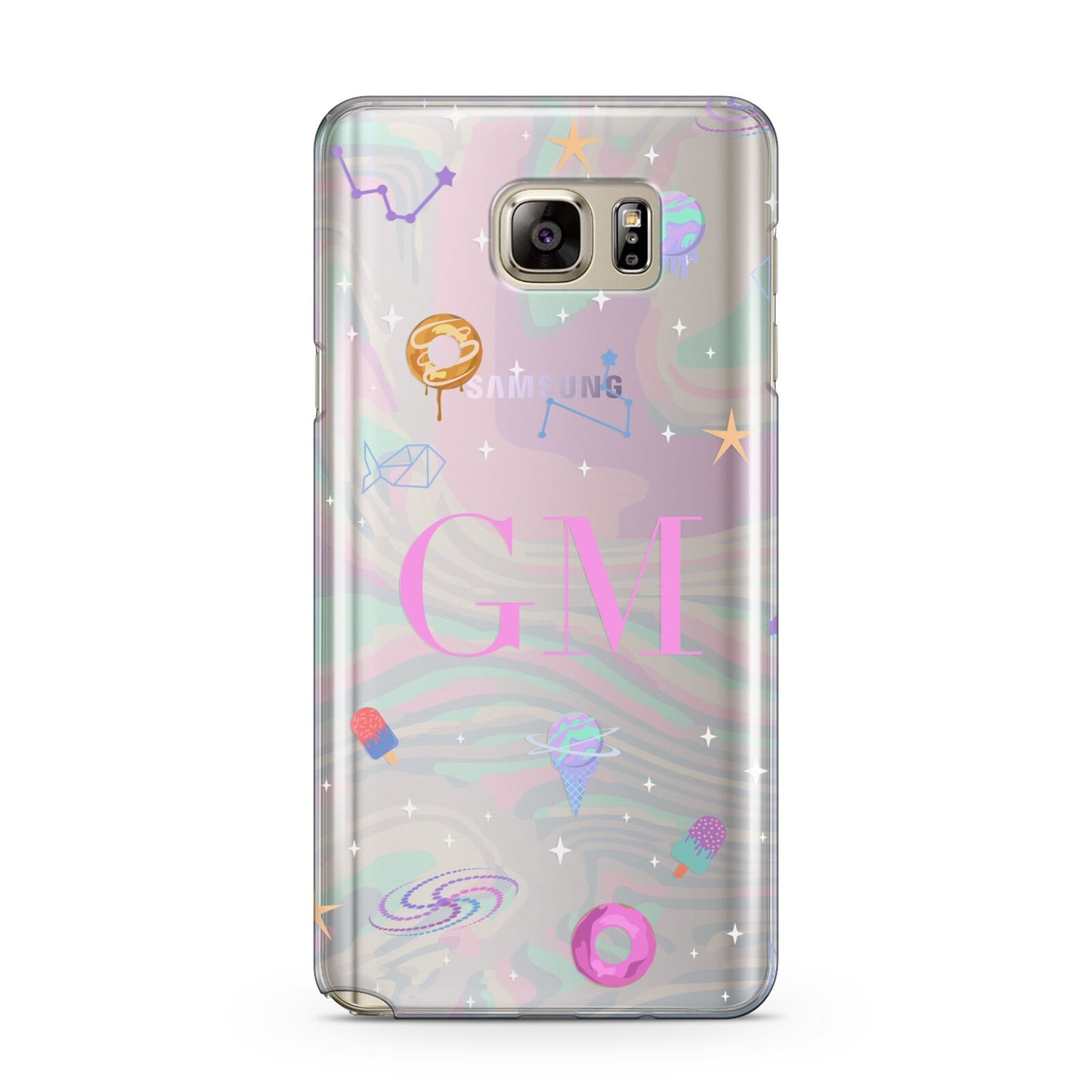 Inky Galactic Scene Personalised Initials Samsung Galaxy Note 5 Case