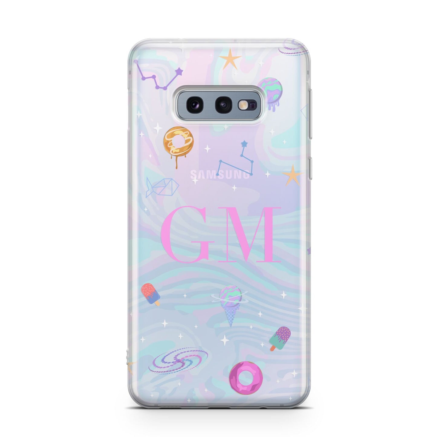 Inky Galactic Scene Personalised Initials Samsung Galaxy S10E Case