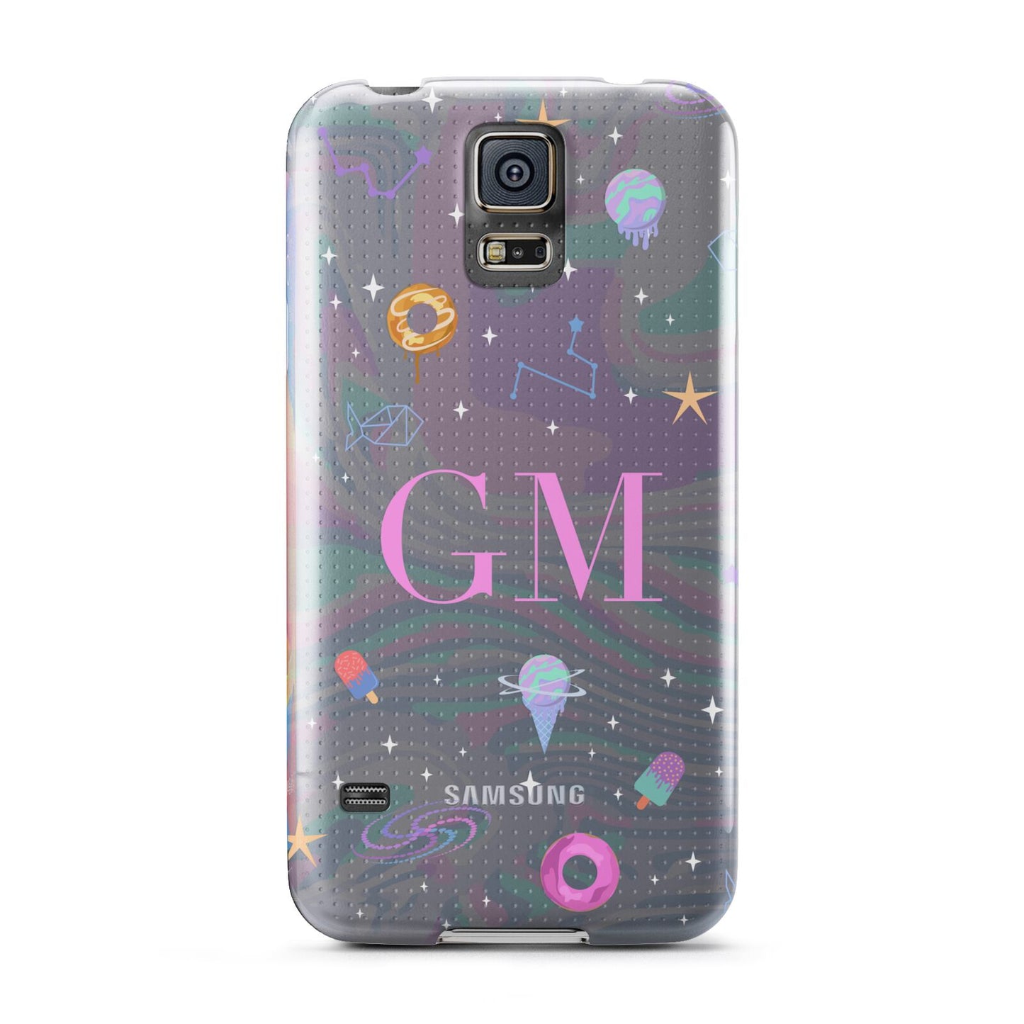 Inky Galactic Scene Personalised Initials Samsung Galaxy S5 Case