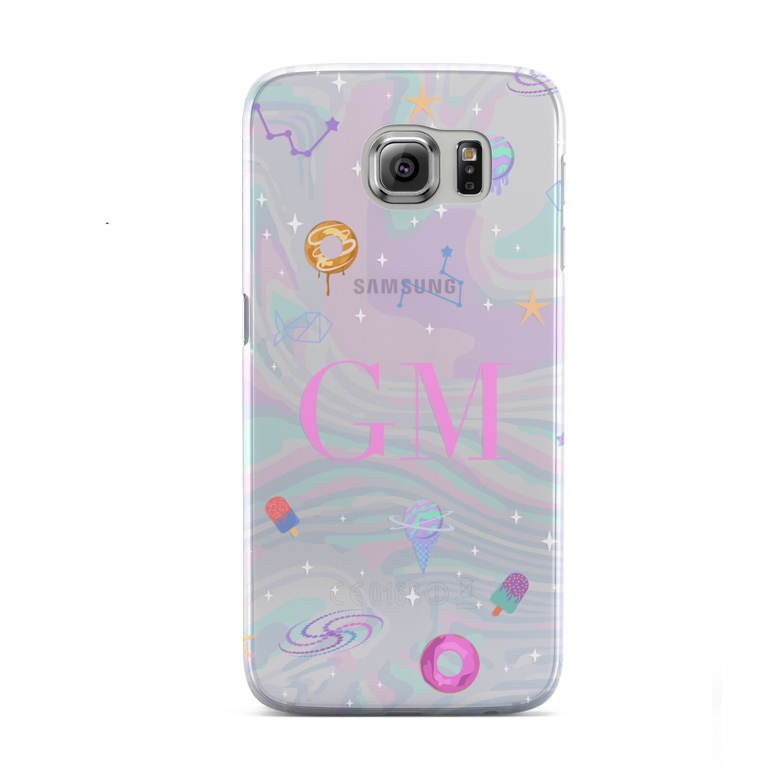 Inky Galactic Scene Personalised Initials Samsung Galaxy S6 Case