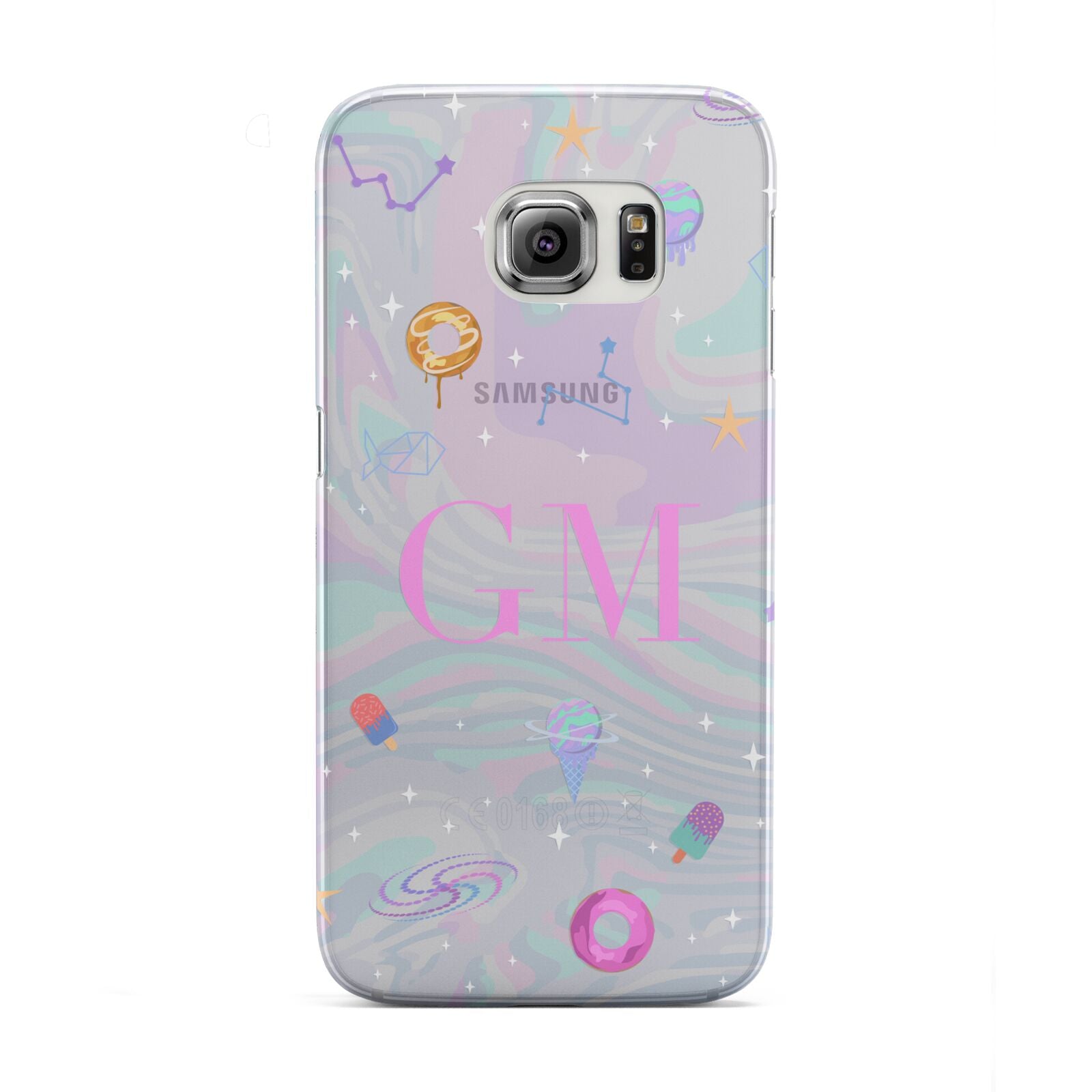 Inky Galactic Scene Personalised Initials Samsung Galaxy S6 Edge Case