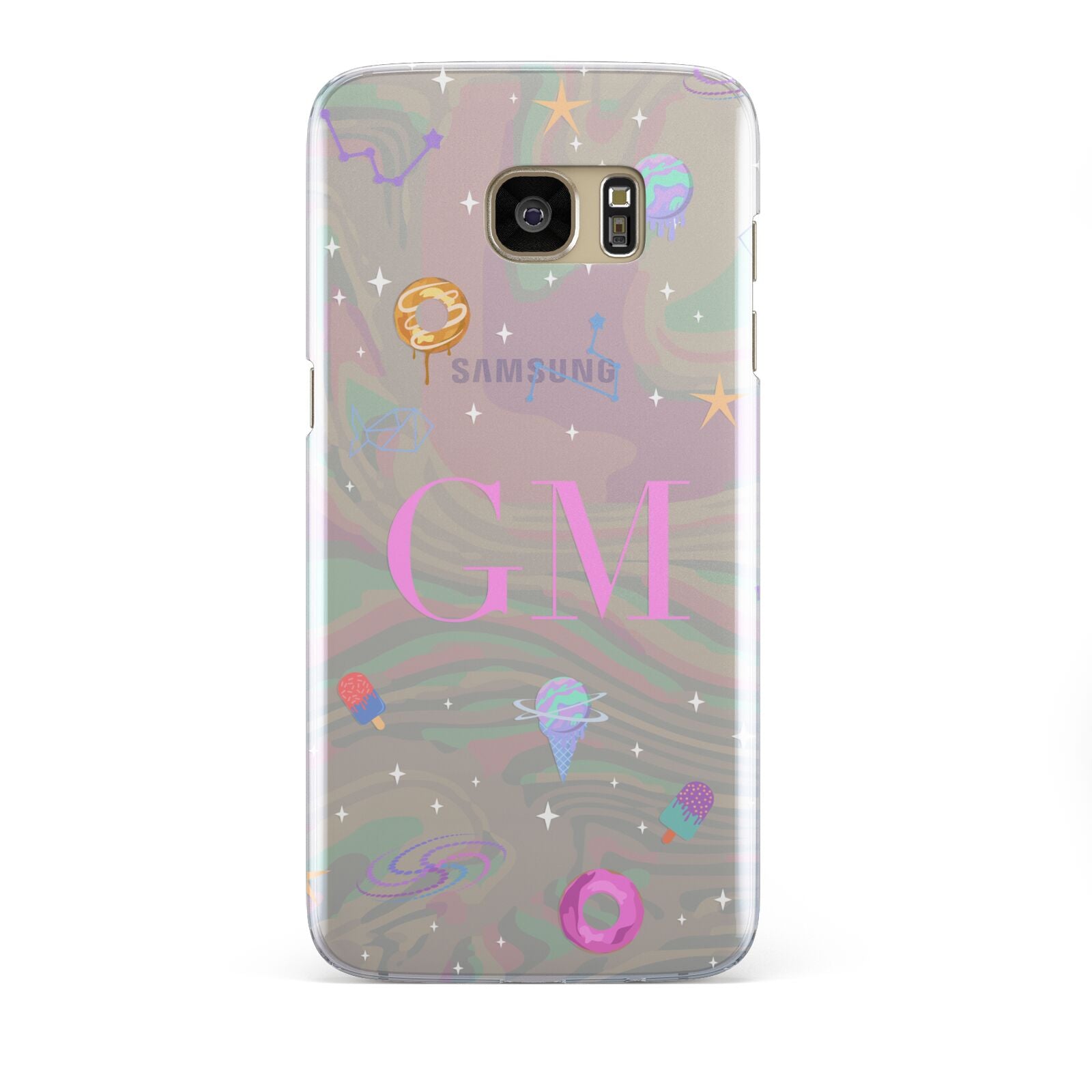 Inky Galactic Scene Personalised Initials Samsung Galaxy S7 Edge Case