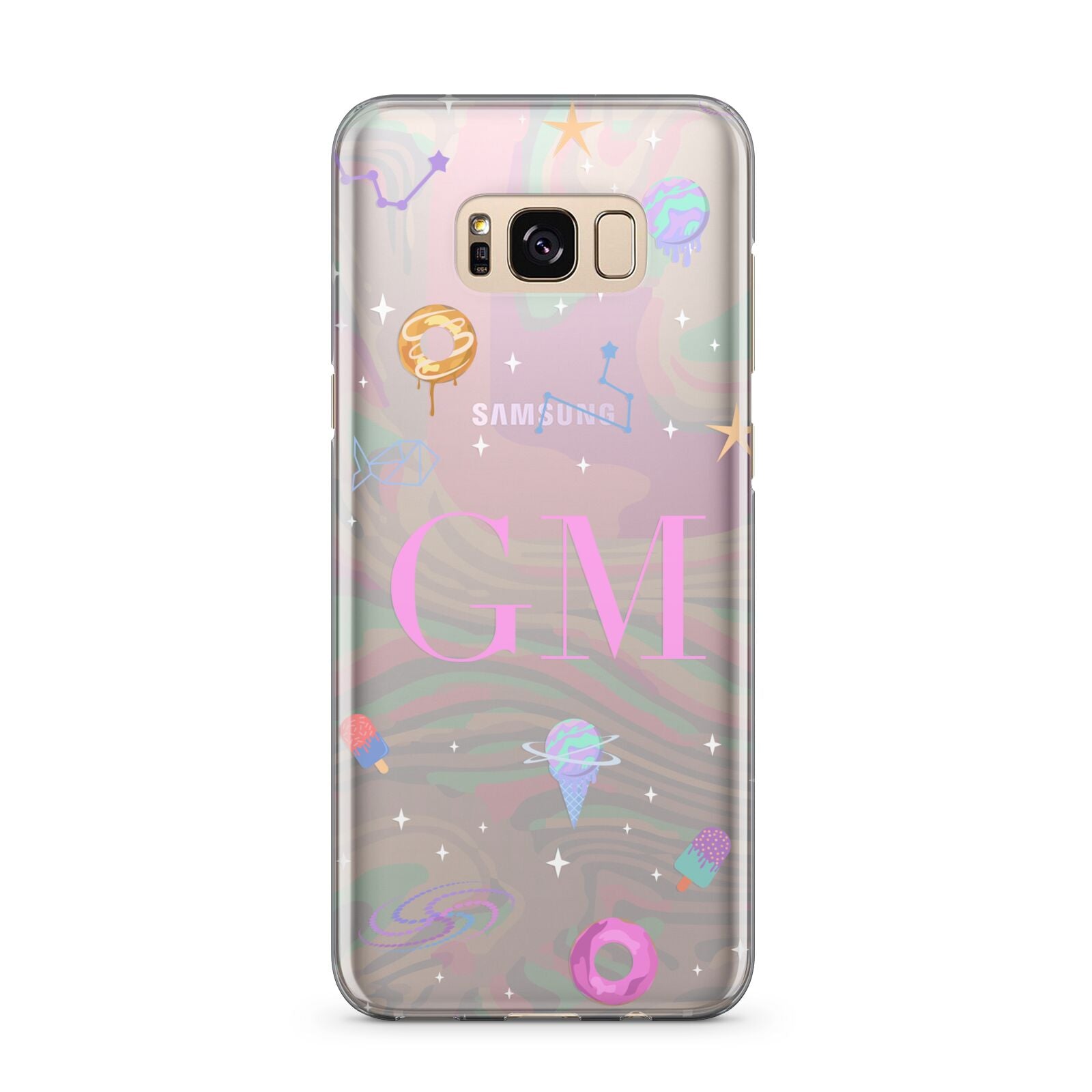 Inky Galactic Scene Personalised Initials Samsung Galaxy S8 Plus Case