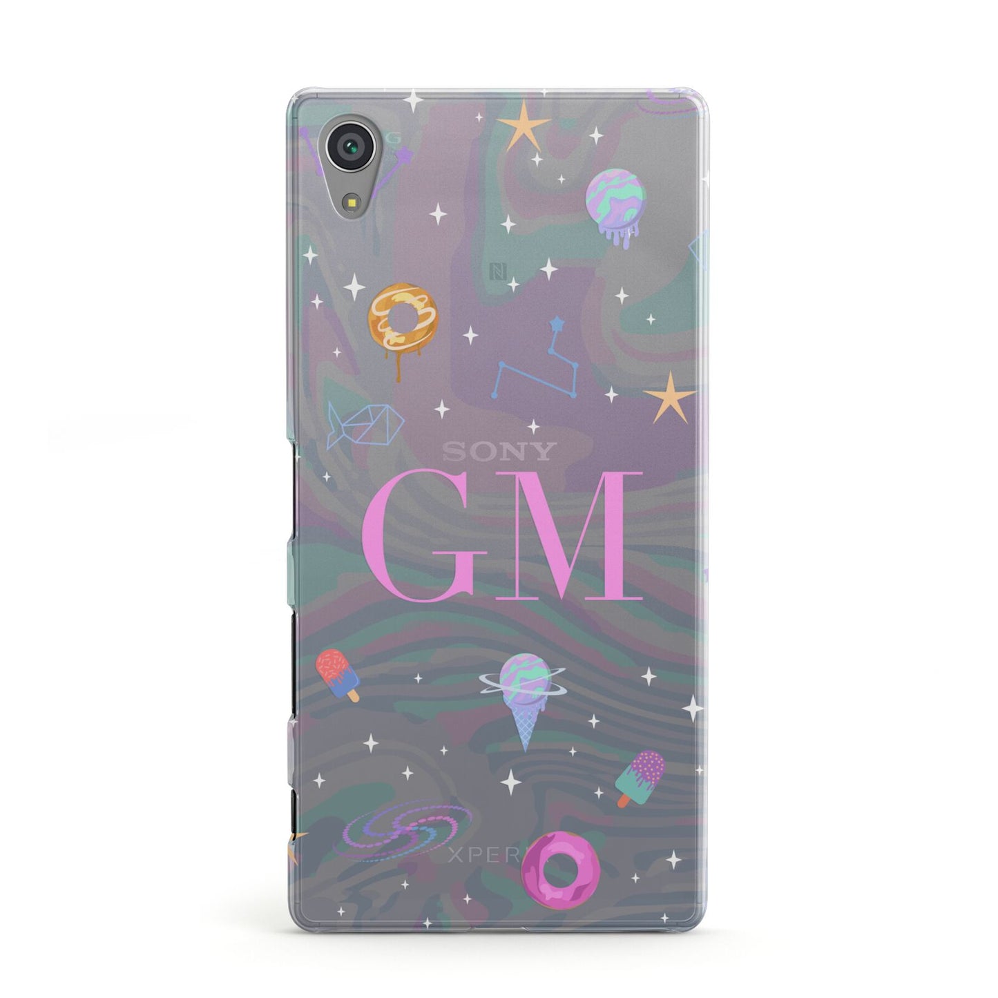 Inky Galactic Scene Personalised Initials Sony Xperia Case