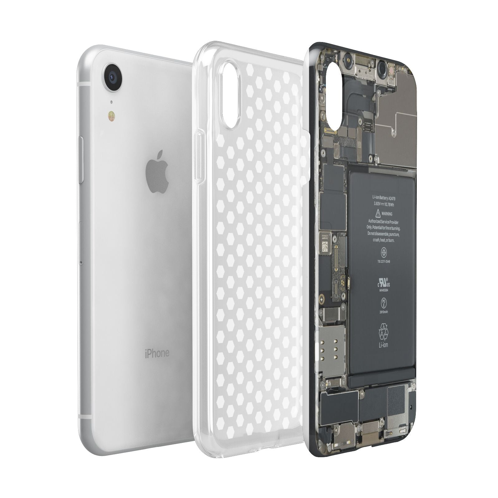 Internal Parts Apple iPhone XR White 3D Tough Case Expanded view