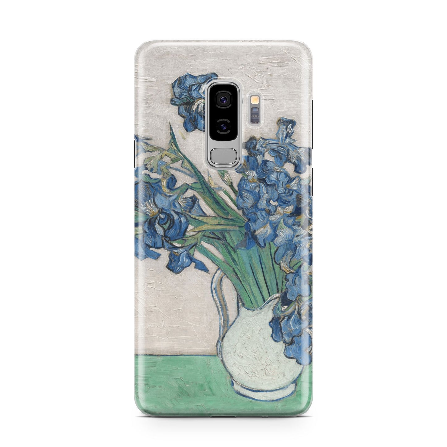 Irises By Vincent Van Gogh Samsung Galaxy S9 Plus Case on Silver phone