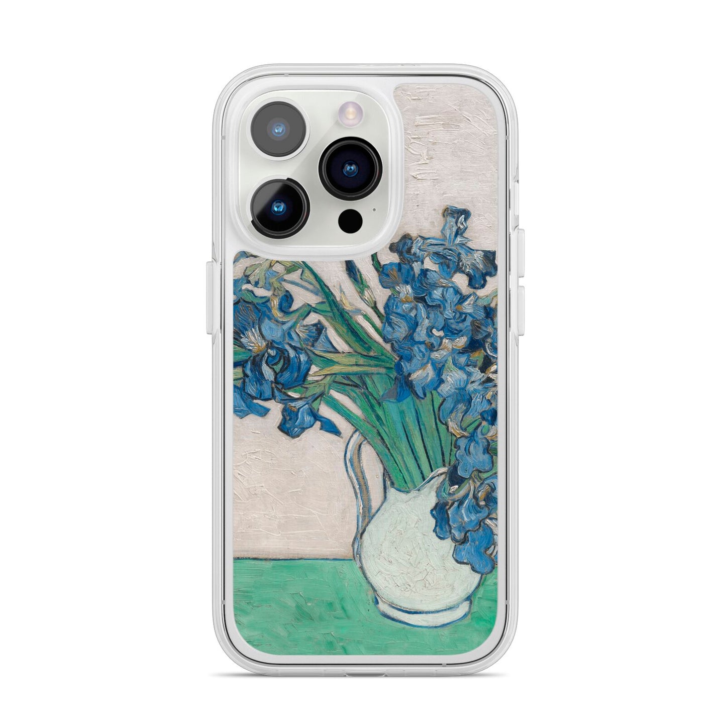 Irises By Vincent Van Gogh iPhone 14 Pro Clear Tough Case Silver