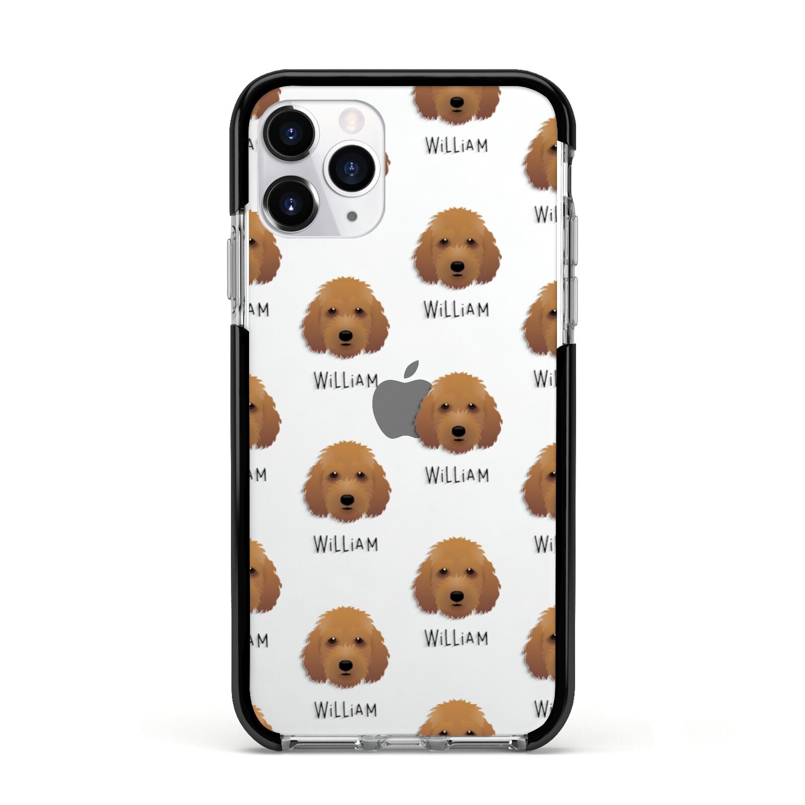Irish Doodle Icon with Name Apple iPhone 11 Pro in Silver with Black Impact Case
