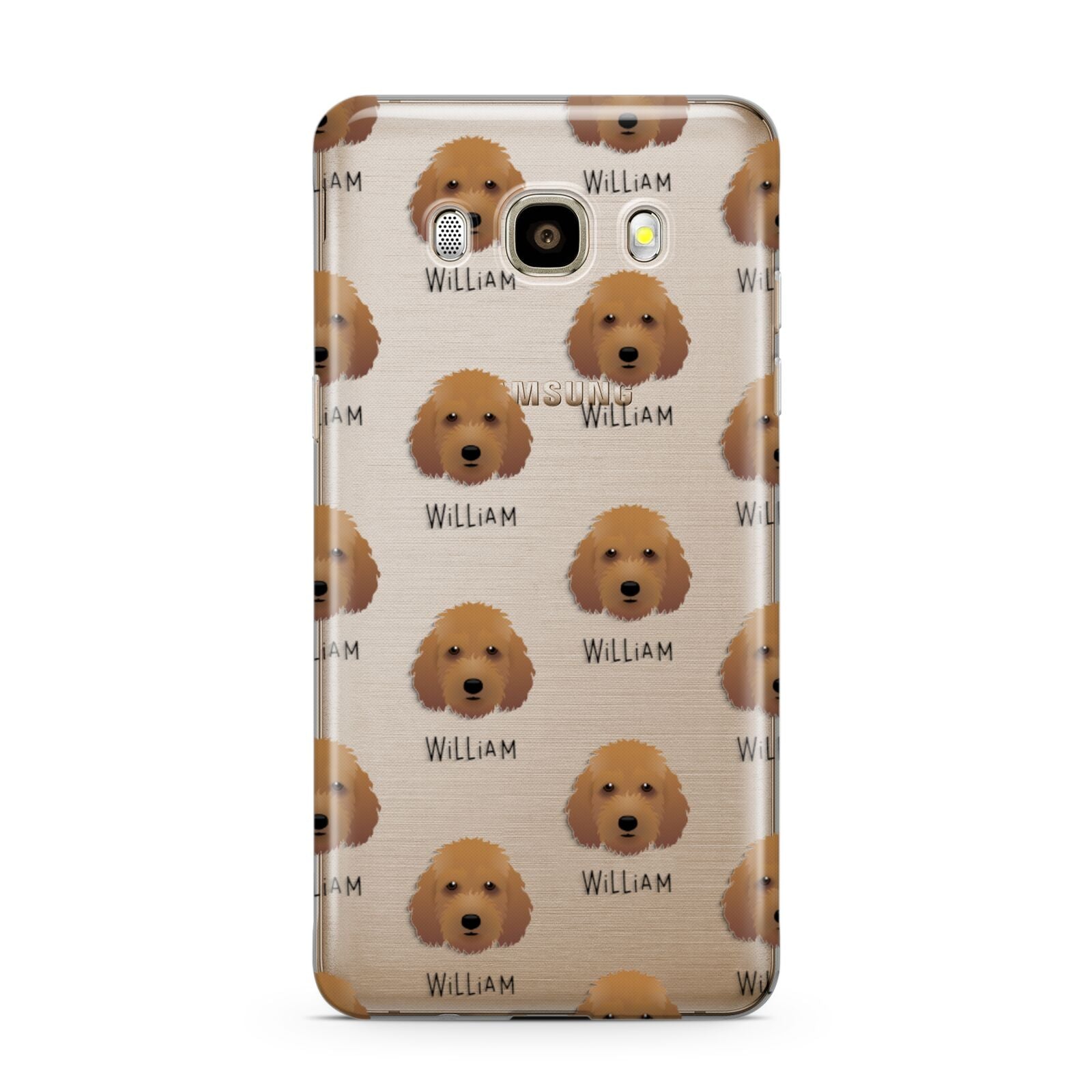 Irish Doodle Icon with Name Samsung Galaxy J7 2016 Case on gold phone
