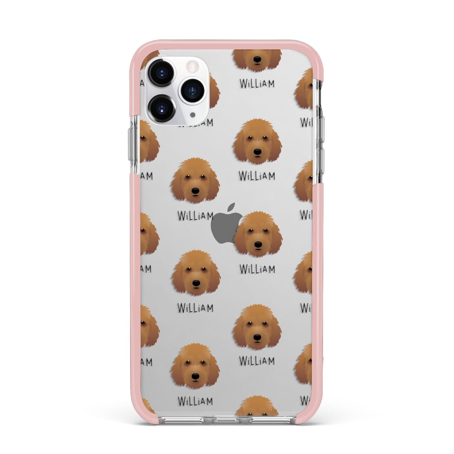 Irish Doodle Icon with Name iPhone 11 Pro Max Impact Pink Edge Case