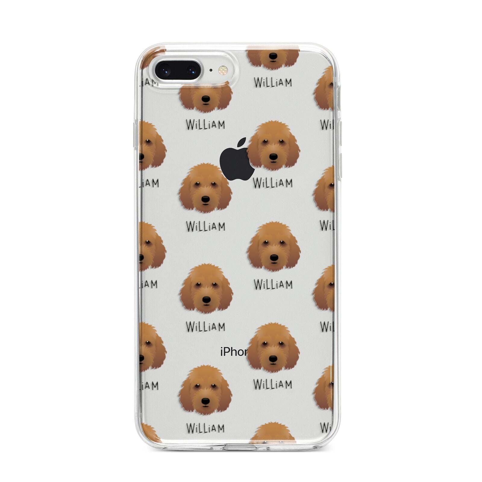 Irish Doodle Icon with Name iPhone 8 Plus Bumper Case on Silver iPhone