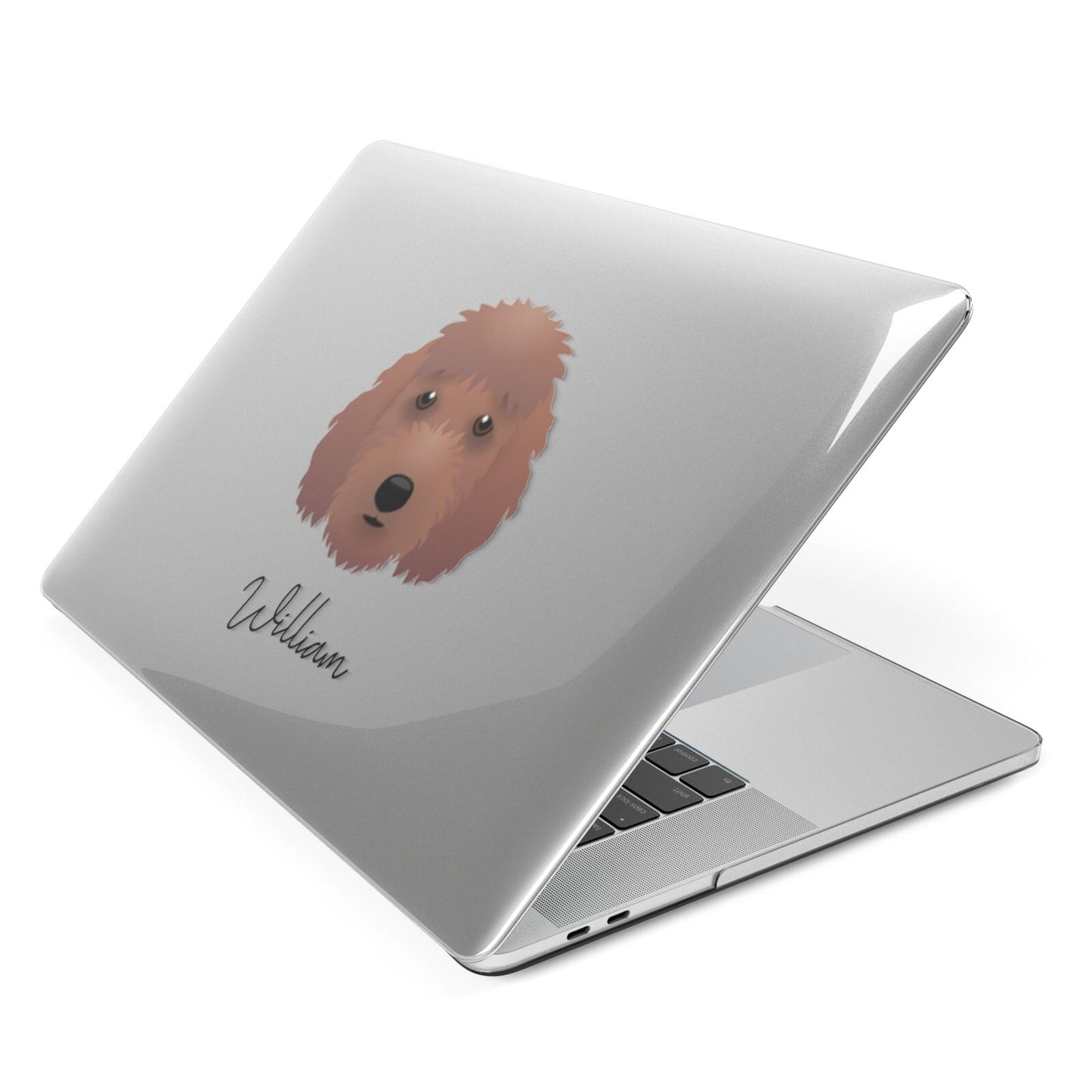 Irish Doodle Personalised Apple MacBook Case Side View