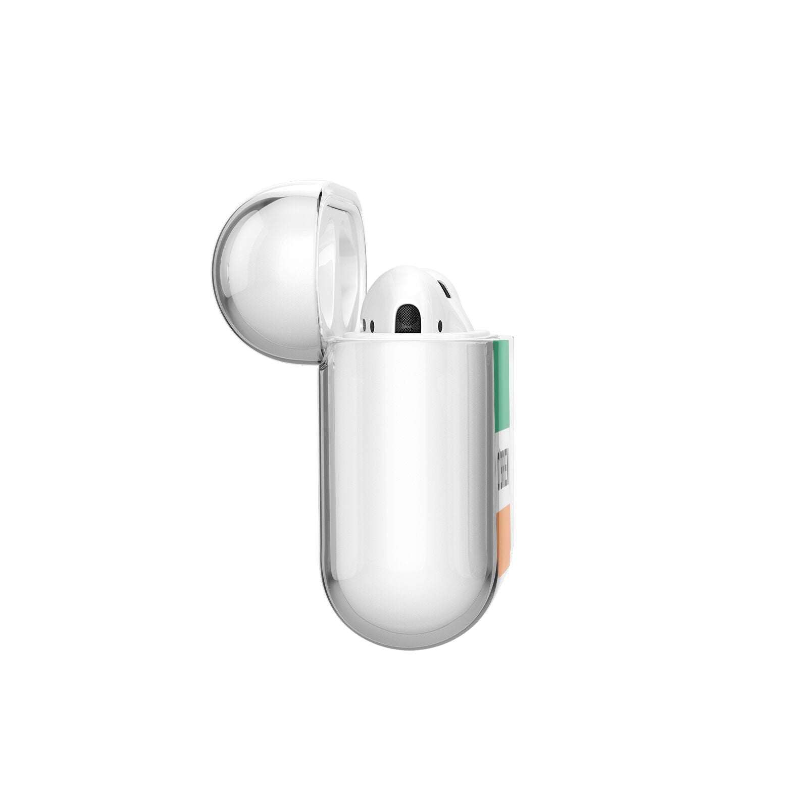 Irish Flag Personalised Name AirPods Case Side Angle