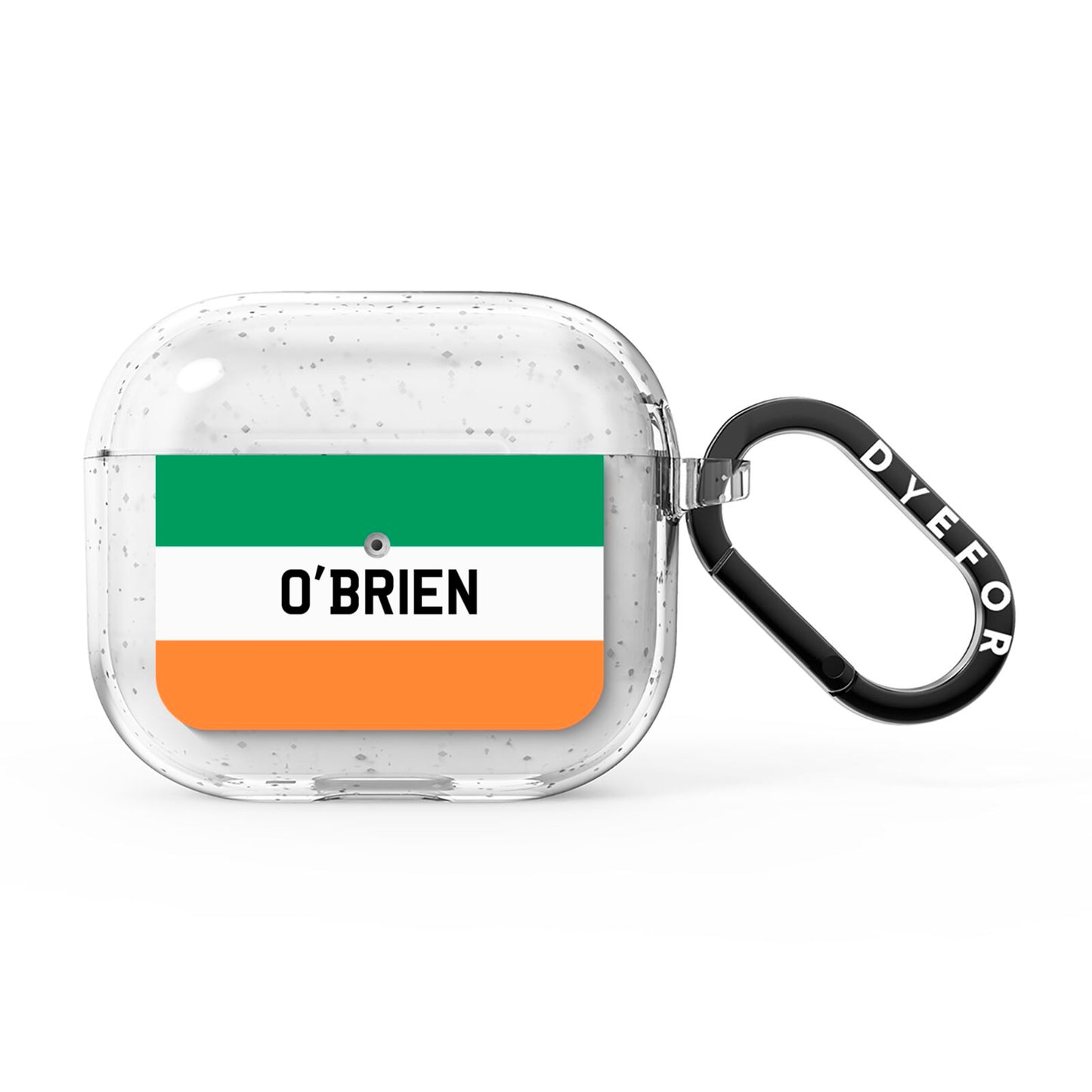 Irish Flag Personalised Name AirPods Glitter Case 3rd Gen