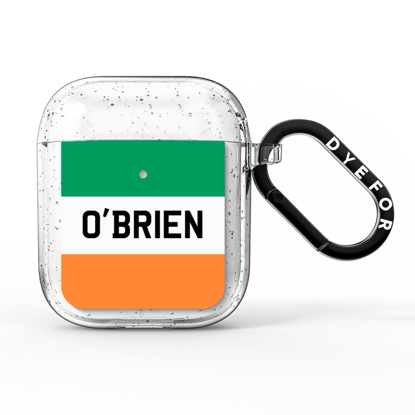 Irish Flag Personalised Name AirPods Glitter Case