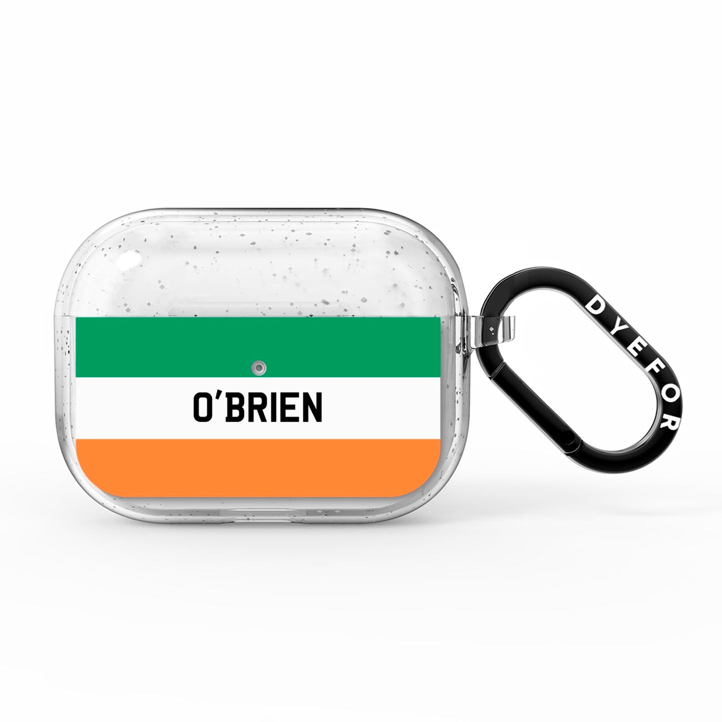 Irish Flag Personalised Name AirPods Pro Glitter Case