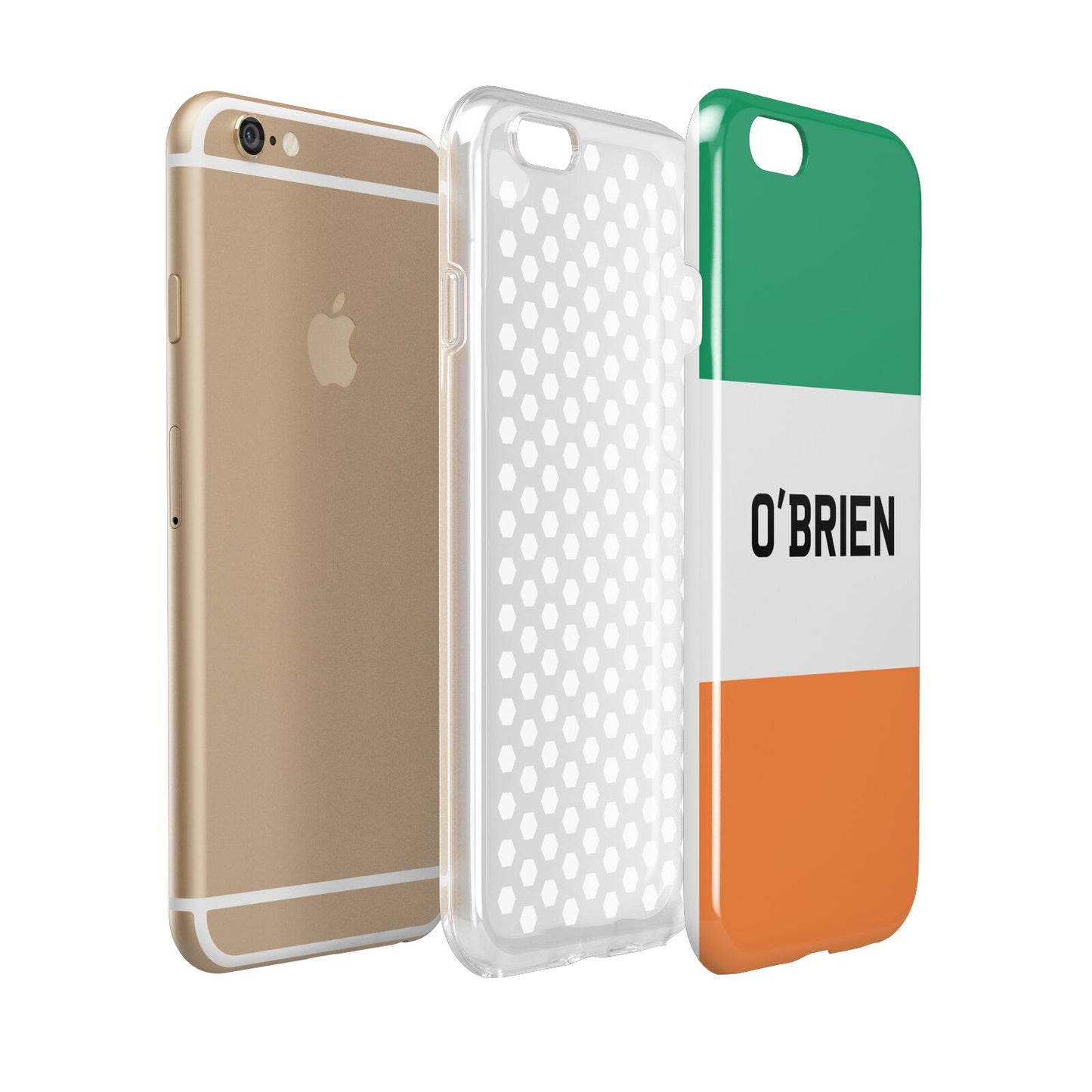 Irish Flag Personalised Name Apple iPhone 6 3D Tough Case Expanded view