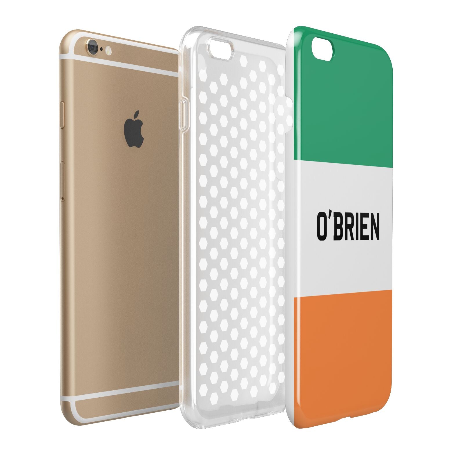 Irish Flag Personalised Name Apple iPhone 6 Plus 3D Tough Case Expand Detail Image