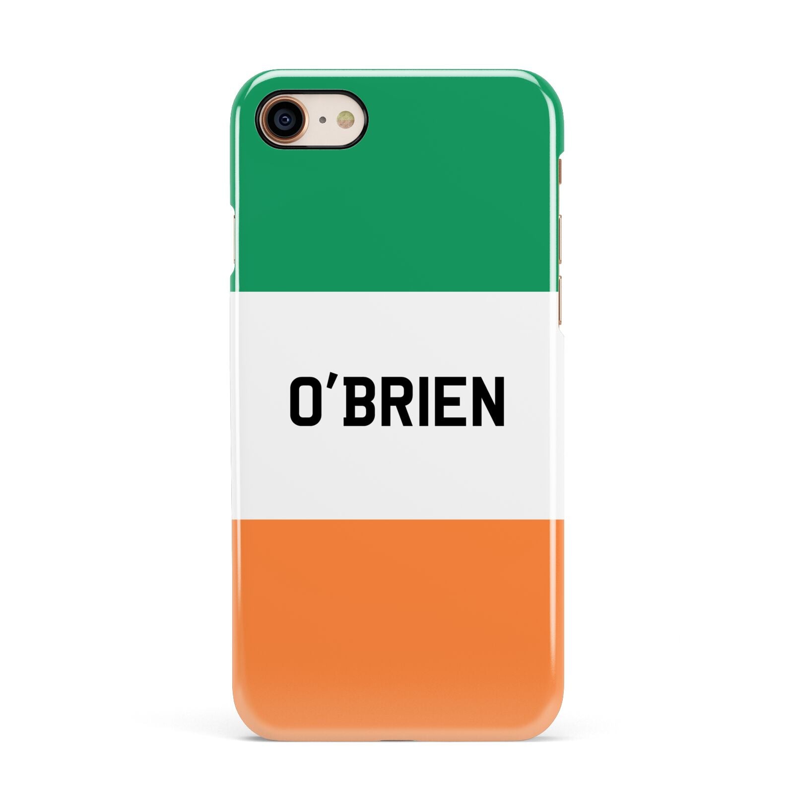 Irish Flag Personalised Name Apple iPhone 7 8 3D Snap Case