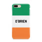 Irish Flag Personalised Name Apple iPhone 7 8 Plus 3D Tough Case