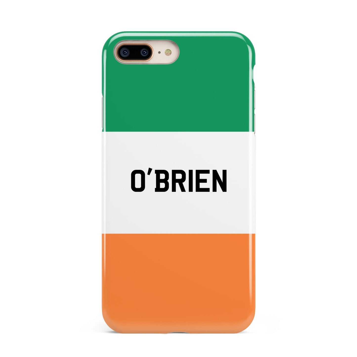 Irish Flag Personalised Name Apple iPhone 7 8 Plus 3D Tough Case