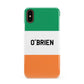 Irish Flag Personalised Name Apple iPhone XS 3D Snap Case