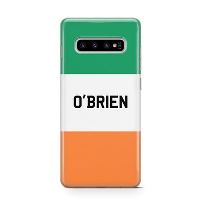 Irish Flag Personalised Name Samsung Galaxy S10 Case