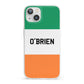 Irish Flag Personalised Name iPhone 13 Clear Bumper Case