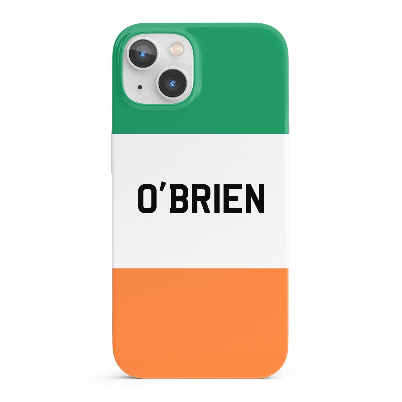 Irish Flag Personalised Name iPhone 13 Full Wrap 3D Snap Case