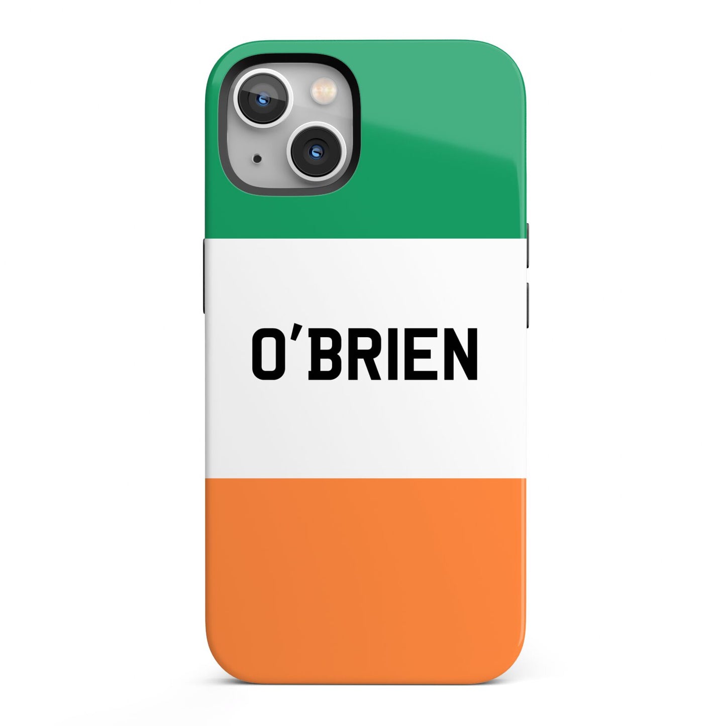 Irish Flag Personalised Name iPhone 13 Full Wrap 3D Tough Case