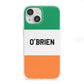 Irish Flag Personalised Name iPhone 13 Mini Clear Bumper Case