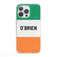 Irish Flag Personalised Name iPhone 13 Pro Clear Bumper Case