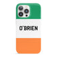 Irish Flag Personalised Name iPhone 13 Pro Full Wrap 3D Snap Case