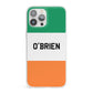 Irish Flag Personalised Name iPhone 13 Pro Max Clear Bumper Case