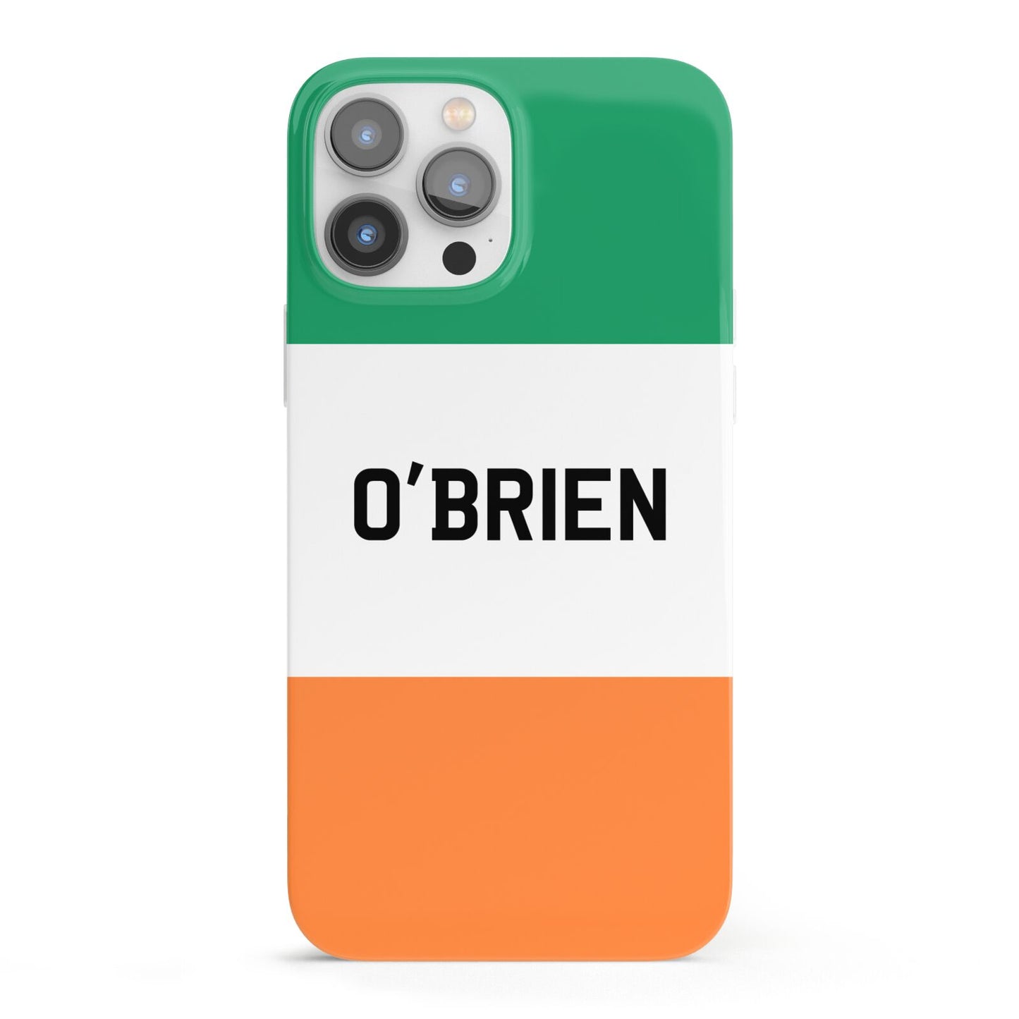Irish Flag Personalised Name iPhone 13 Pro Max Full Wrap 3D Snap Case