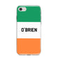 Irish Flag Personalised Name iPhone 8 Bumper Case on Silver iPhone