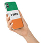Irish Flag Personalised Name iPhone X Bumper Case on Silver iPhone Alternative Image 2