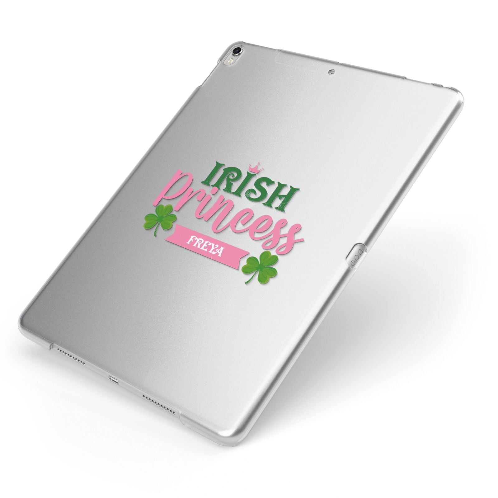 Irish Princess Personalised Apple iPad Case on Silver iPad Side View