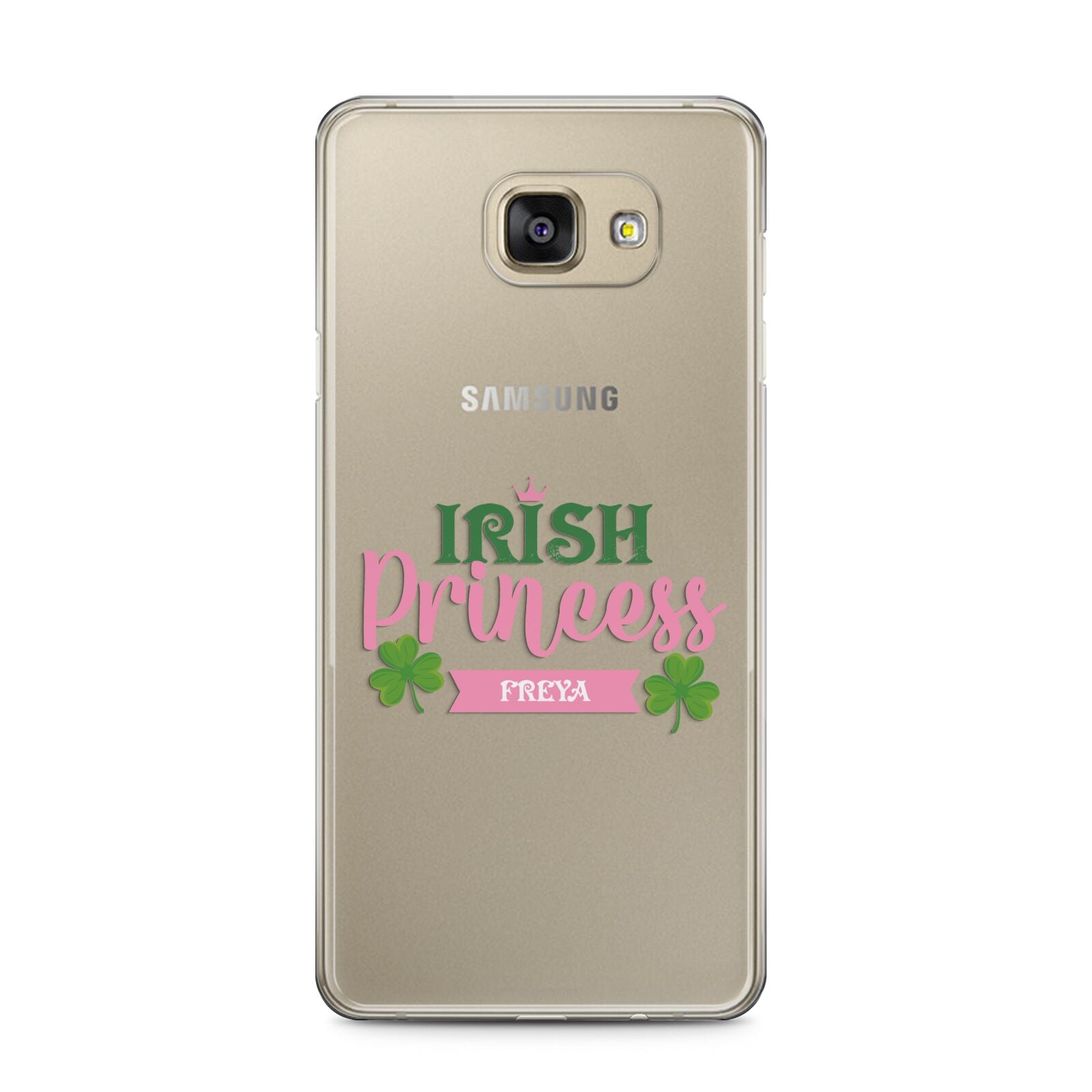 Irish Princess Personalised Samsung Galaxy A5 2016 Case on gold phone