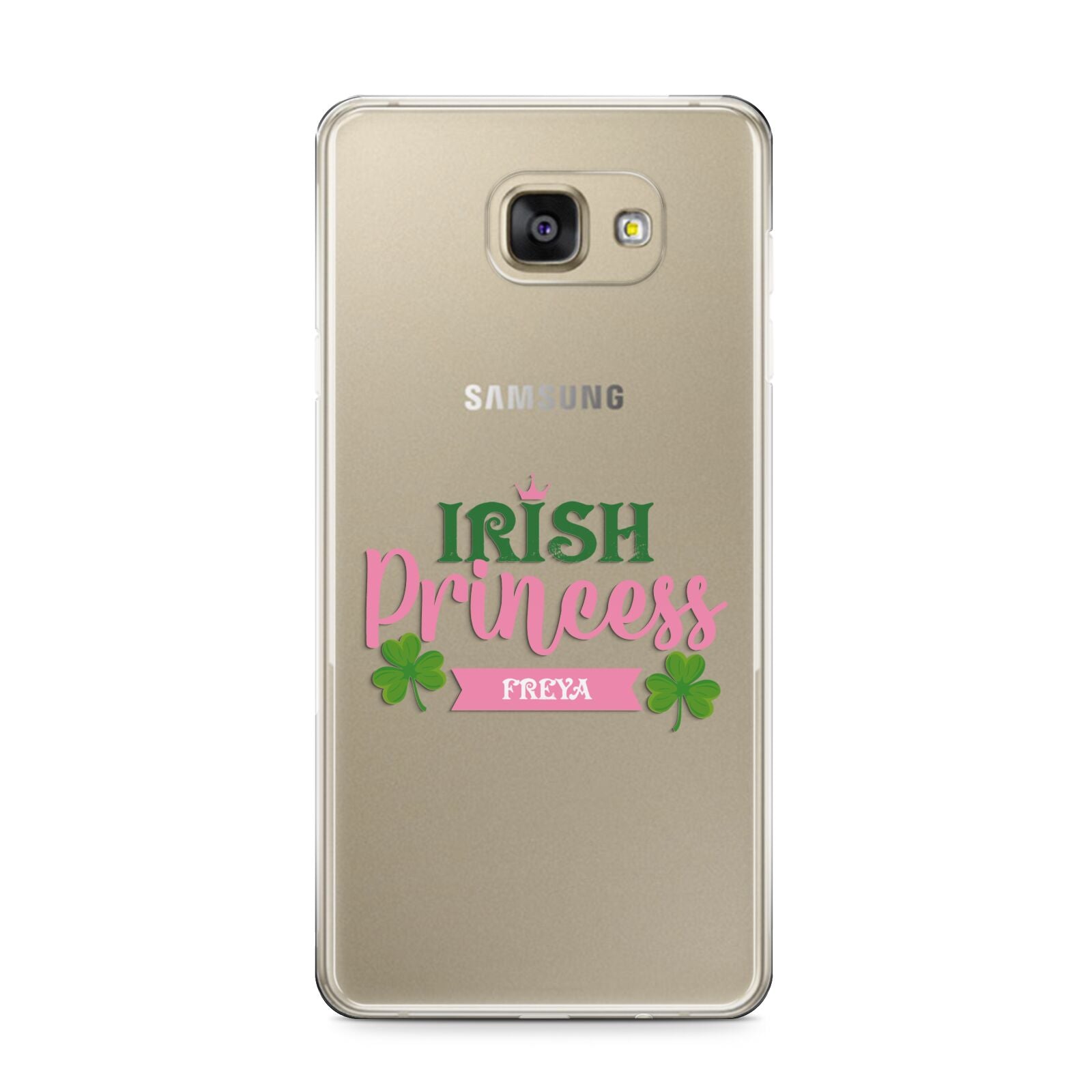 Irish Princess Personalised Samsung Galaxy A9 2016 Case on gold phone