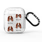 Irish Red White Setter Icon with Name AirPods Glitter Case