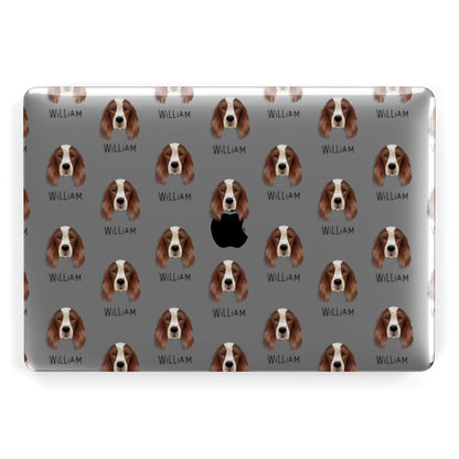 Irish Red White Setter Icon with Name Apple MacBook Case