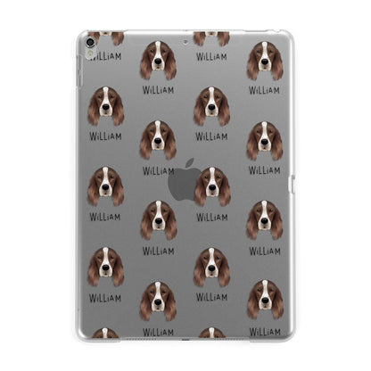 Irish Red White Setter Icon with Name Apple iPad Silver Case