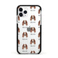 Irish Red White Setter Icon with Name Apple iPhone 11 Pro in Silver with Black Impact Case
