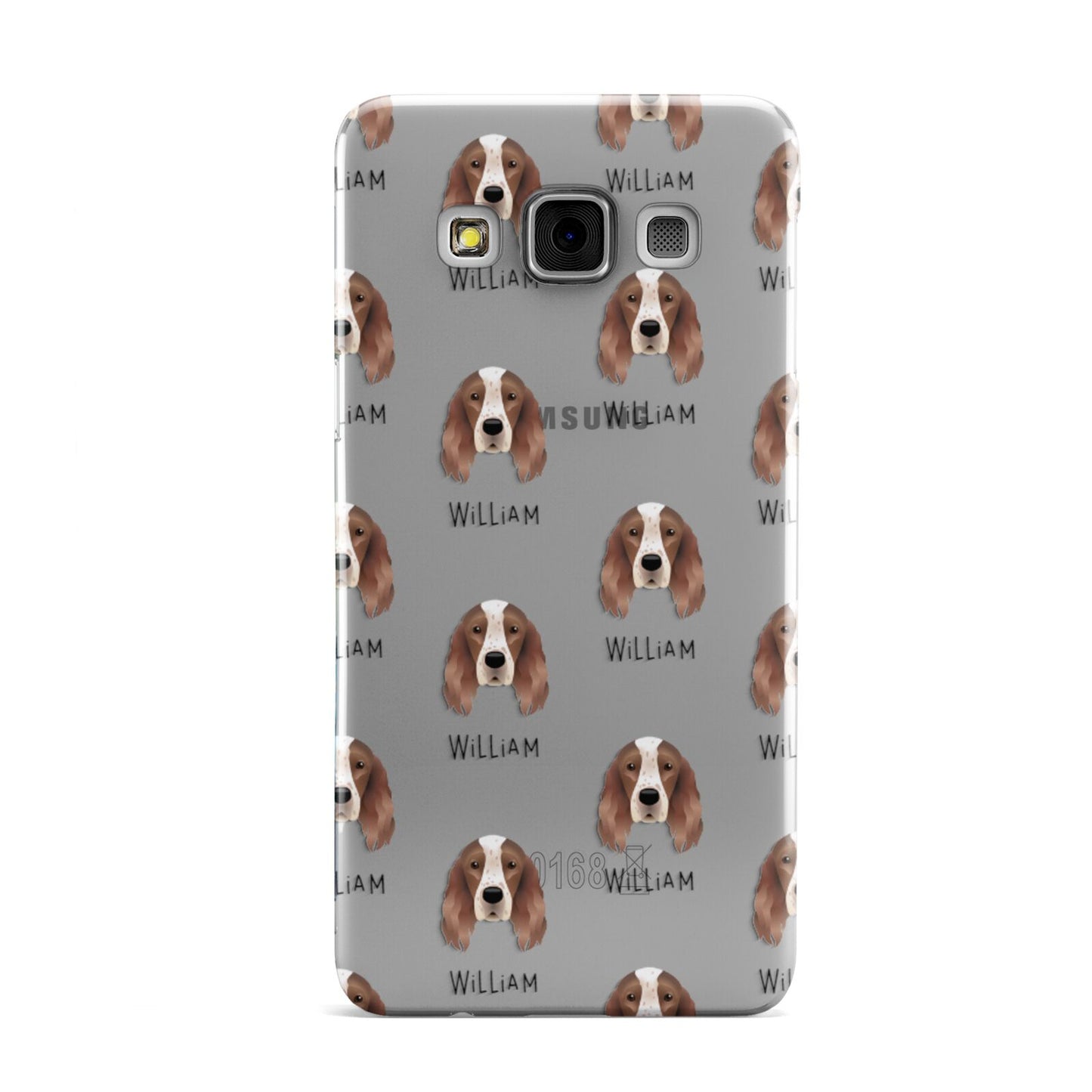 Irish Red White Setter Icon with Name Samsung Galaxy A3 Case