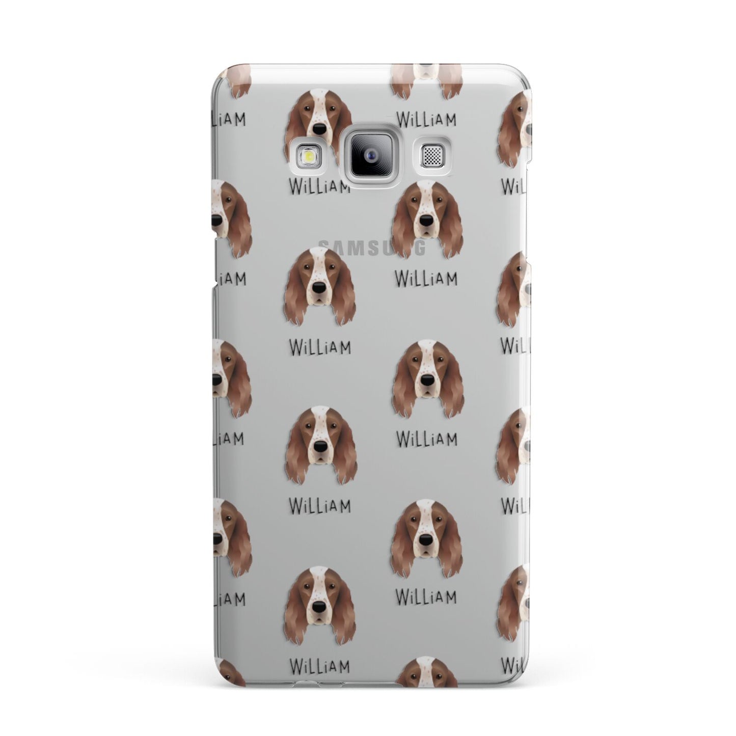 Irish Red White Setter Icon with Name Samsung Galaxy A7 2015 Case