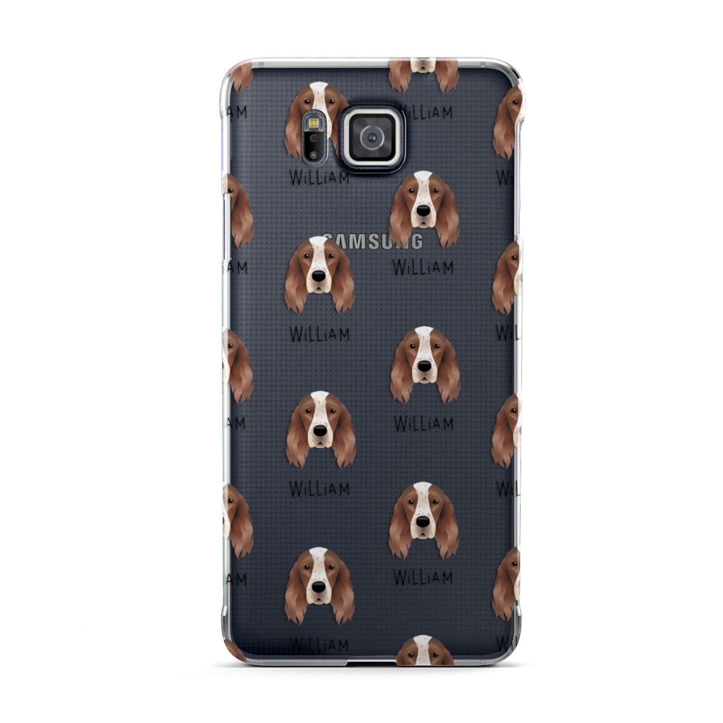 Irish Red White Setter Icon with Name Samsung Galaxy Alpha Case